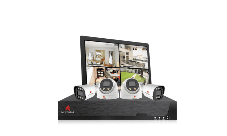 High-quality CCTV cameras installed in a commercial area for security surveillance in Dubai.
